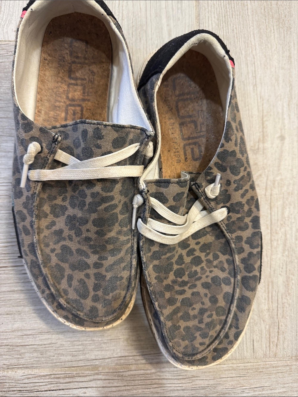 Leopard Print Hey Dude Slip-On Sneakers with Pink Accent - Picture 6 of 8